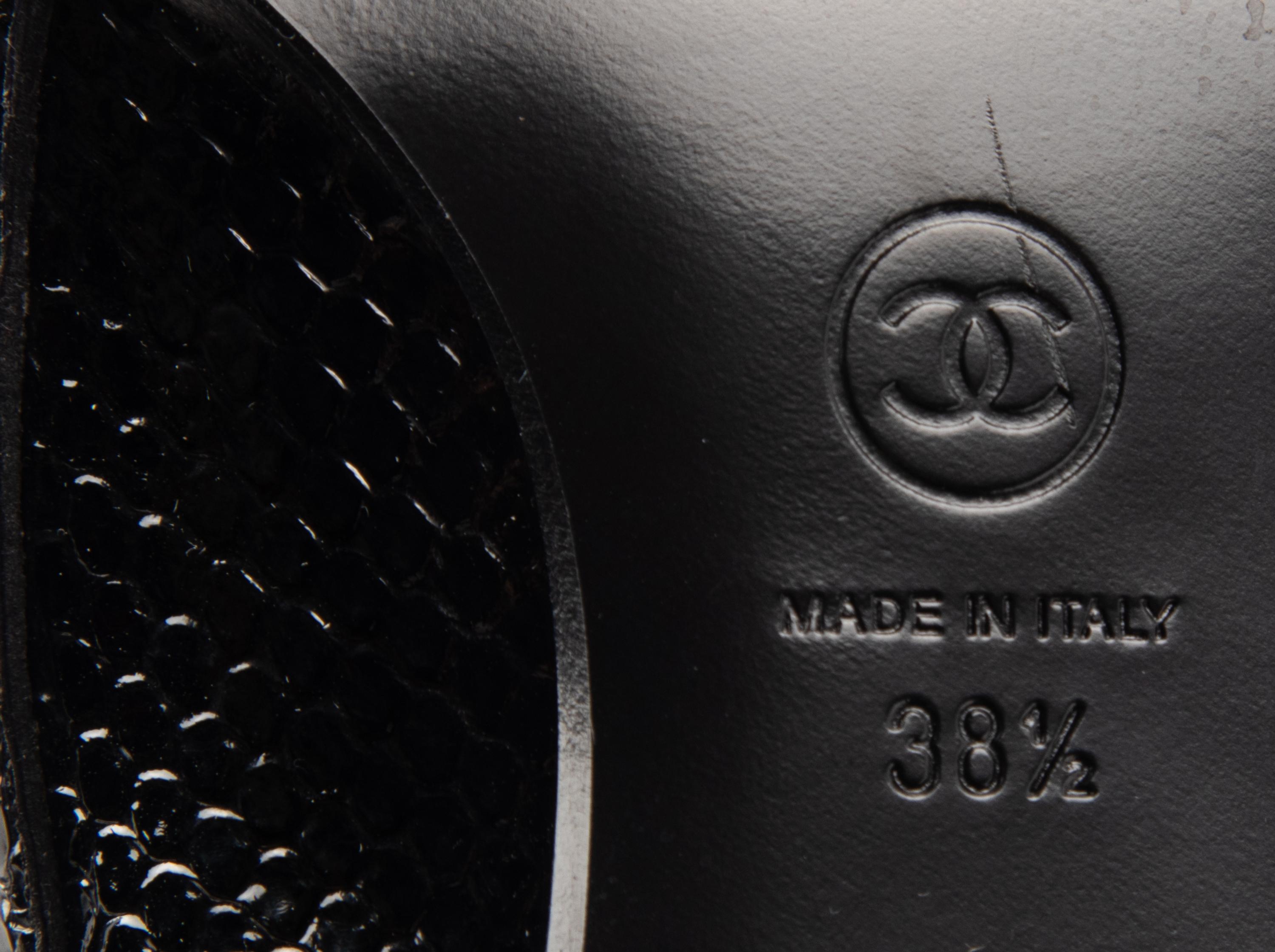 Unworn Chanel Black Leather Boots, 2013