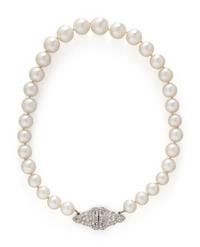 CULTURED PEARL AND DIAMOND NECKLACE