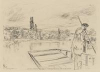 A group of four 19th and 20th Century European Prints (After James Abbott McNeill Whistler, William Hogarth, Charles François Daubigny and an unknown artist)