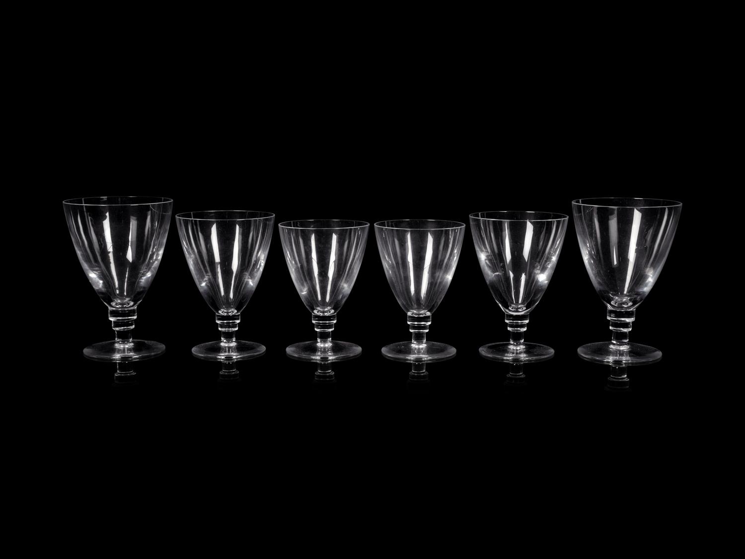 A Collection of St. Louis Glass Stemware