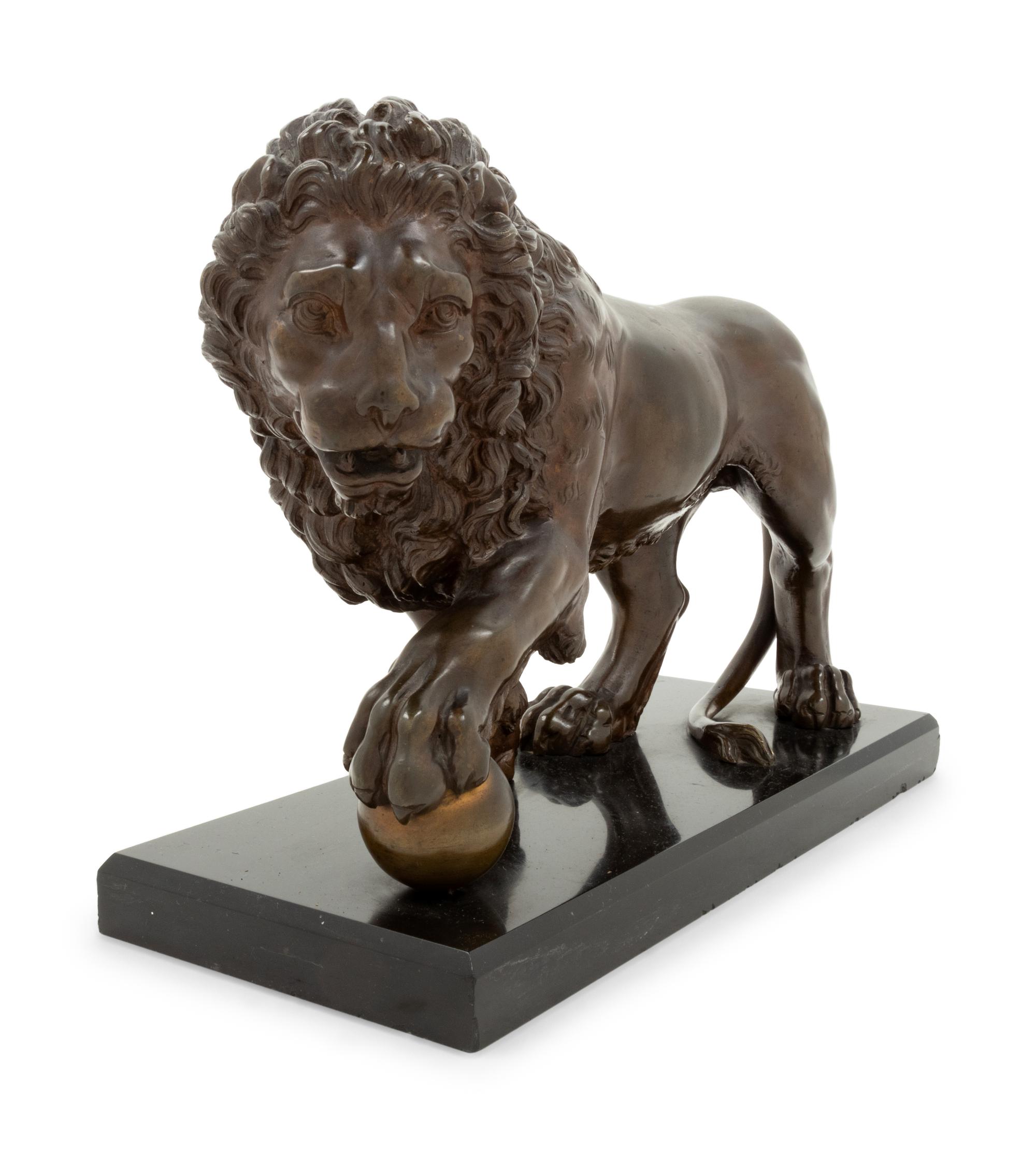 A Continental Bronze Figure of the Medici Lion