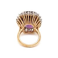 AMETHYST AND DIAMOND RING