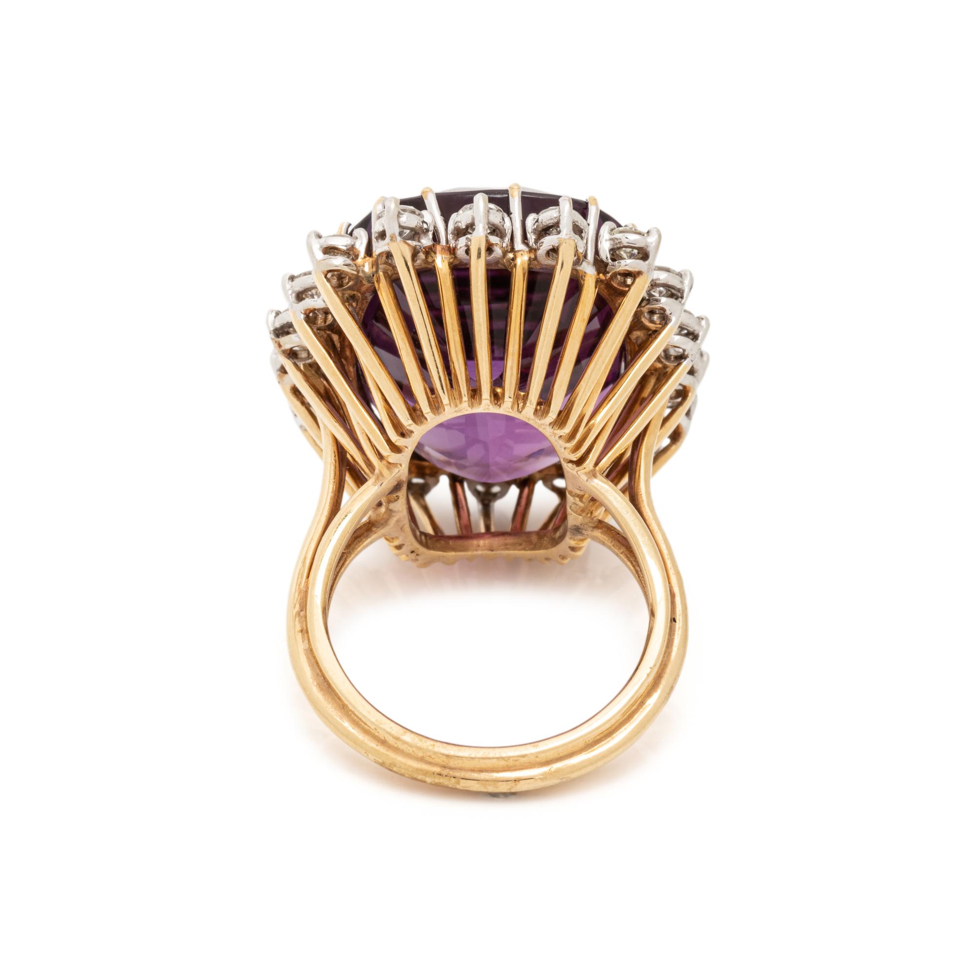 AMETHYST AND DIAMOND RING