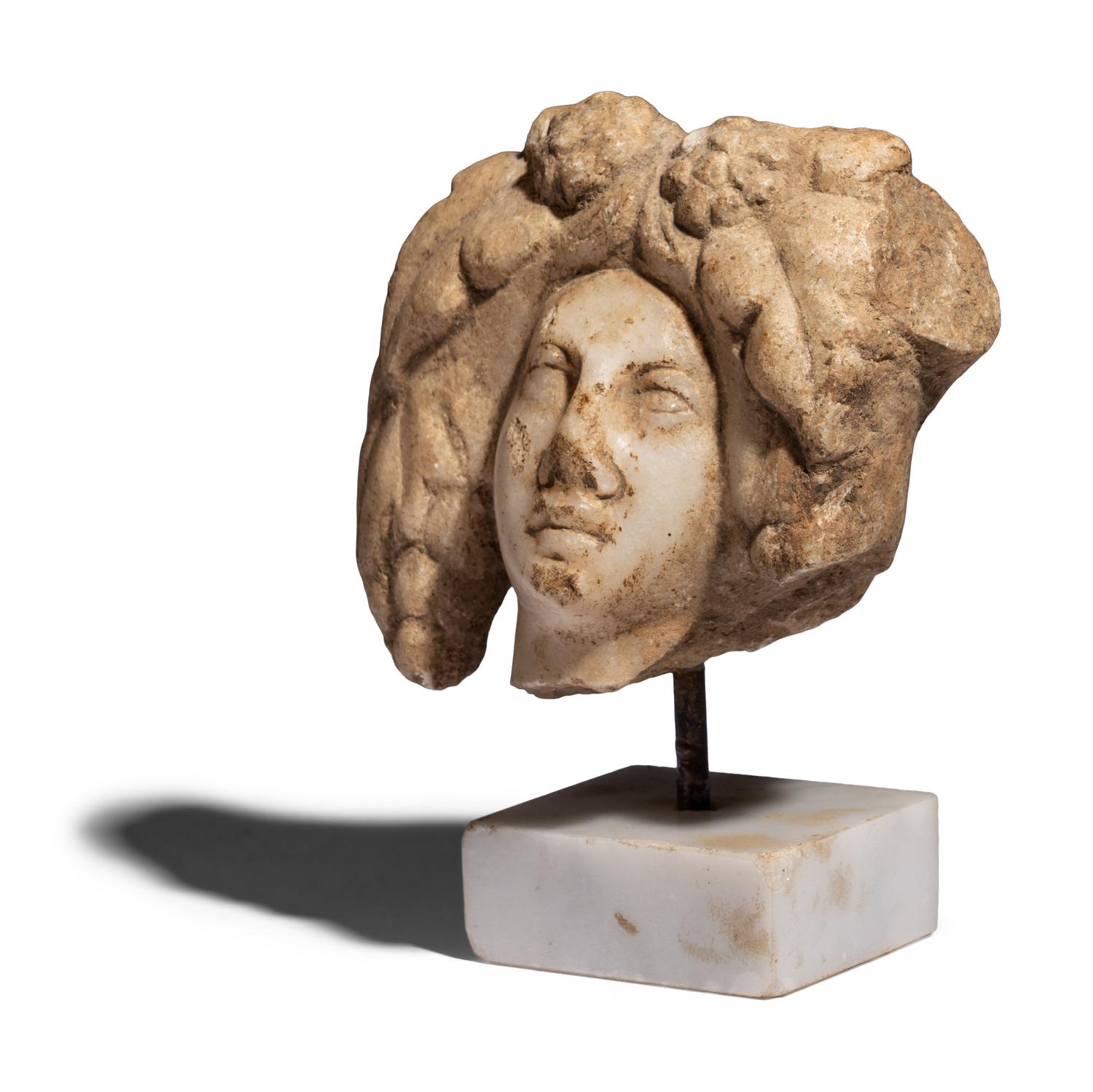 A Roman Marble Head of Dionysos