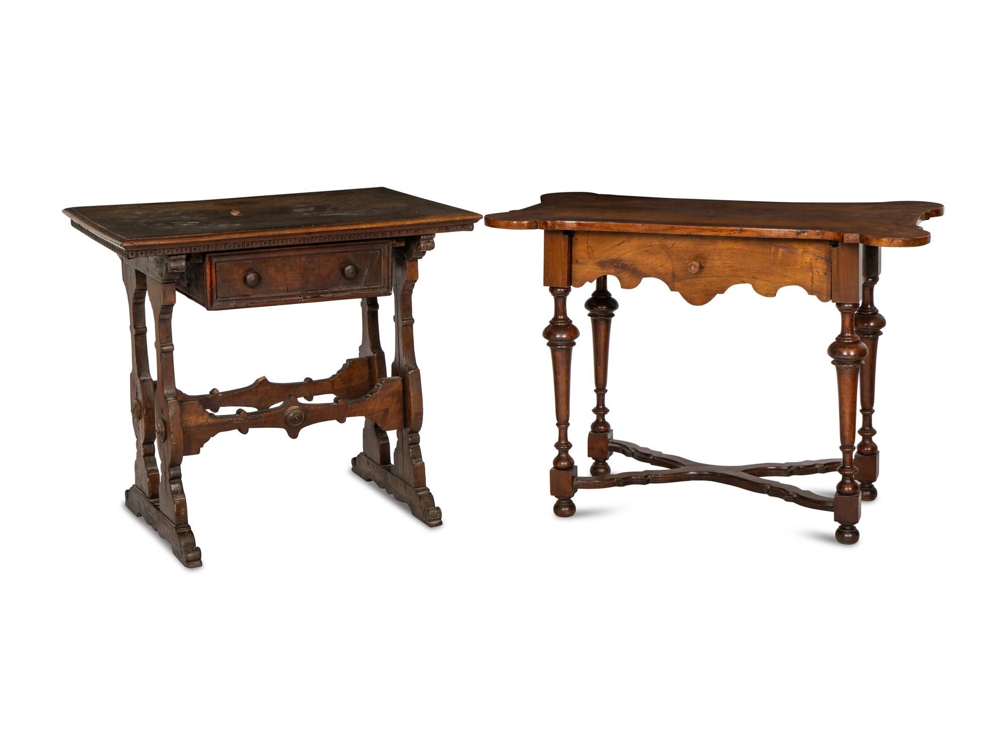 Two Walnut Tavern Tables