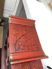 A Japanese lacquer display cabinet with cloisonné panels 日本漆器立柜及底座 Late Meiji period ????