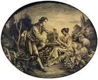 A Verre Eglomise Miniature Picture