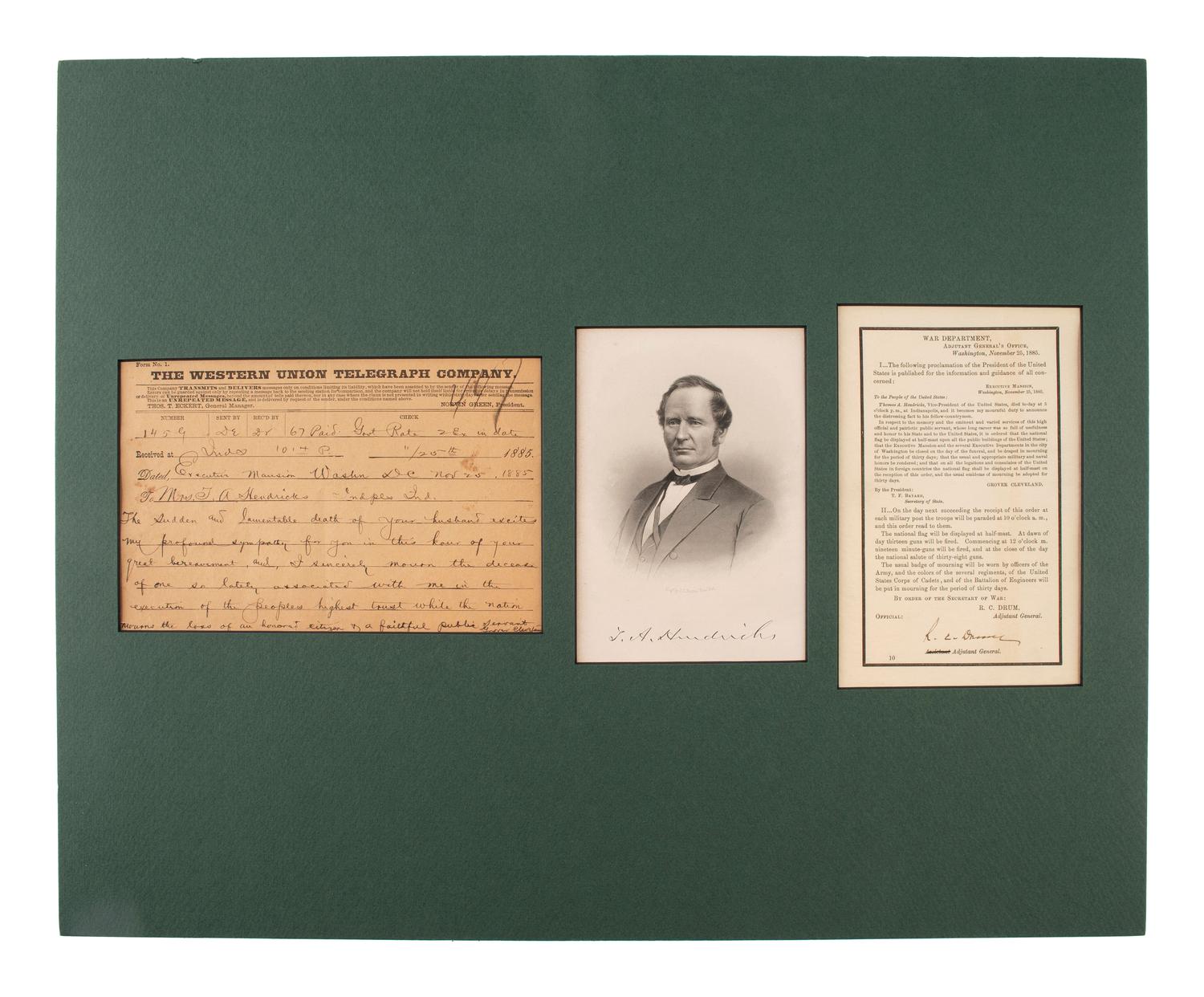 [1888 and 1892 ELECTION]. A group of ephemera related from the 1888 presidential campaigns of Benjamin Harrison and Grover Cleveland, comprising: