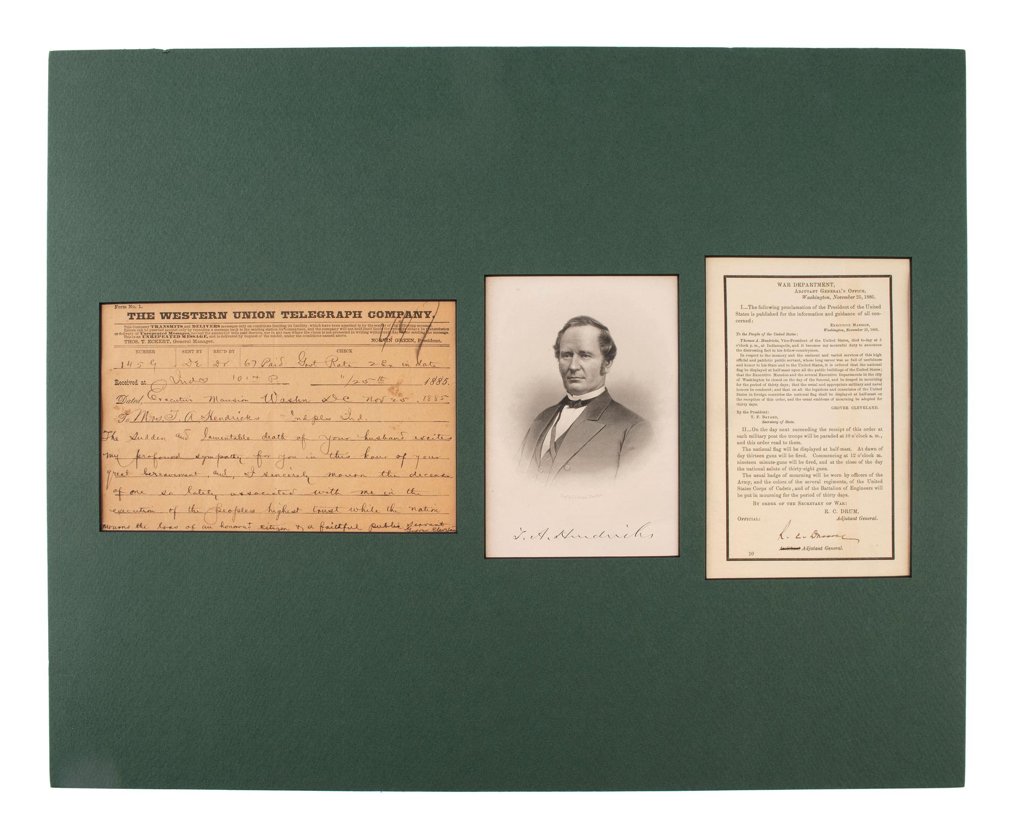[1888 and 1892 ELECTION]. A group of ephemera related from the 1888 presidential campaigns of Benjamin Harrison and Grover Cleveland, comprising: