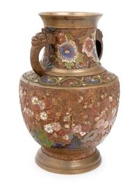 A Cloisonné Decorated Handled Vase