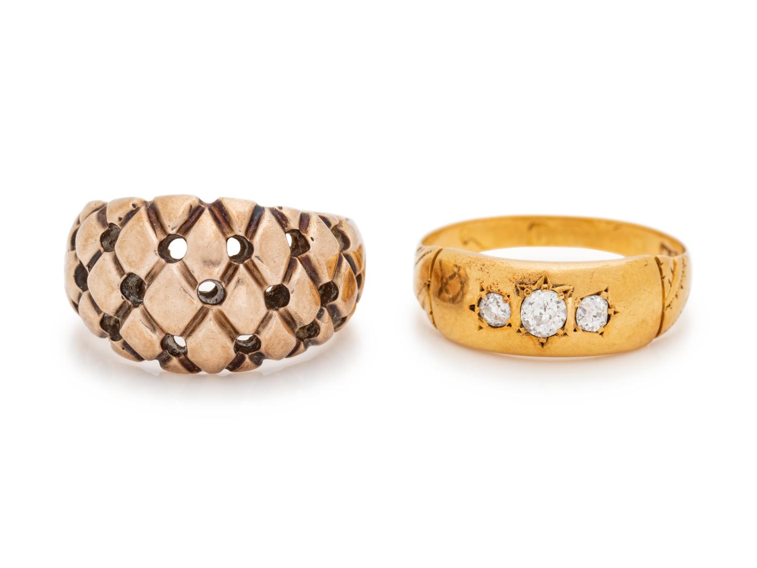 A Collection of Gold Rings,
