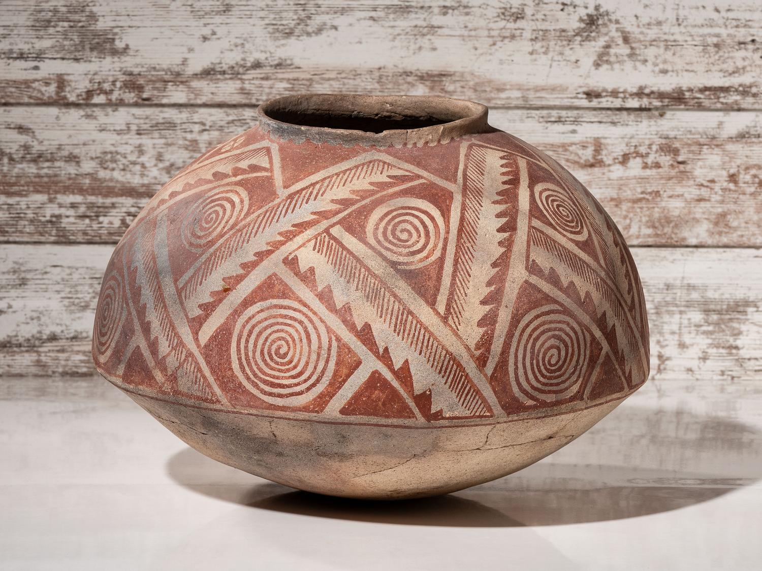 Ancestral Pueblo, Hohokam Red-on-Buff Pottery Olla