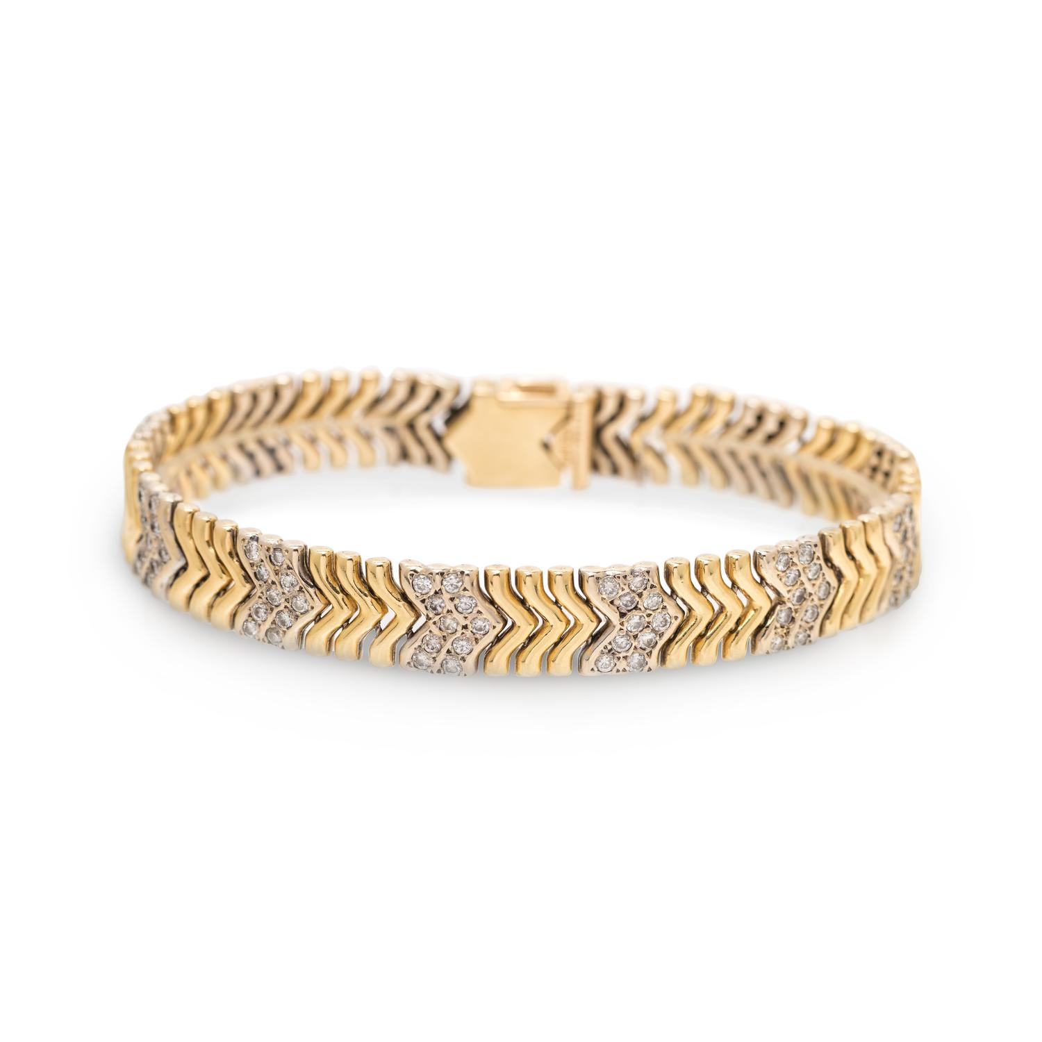 YELLOW GOLD AND DIAMOND BRACELET