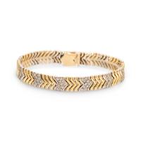 YELLOW GOLD AND DIAMOND BRACELET