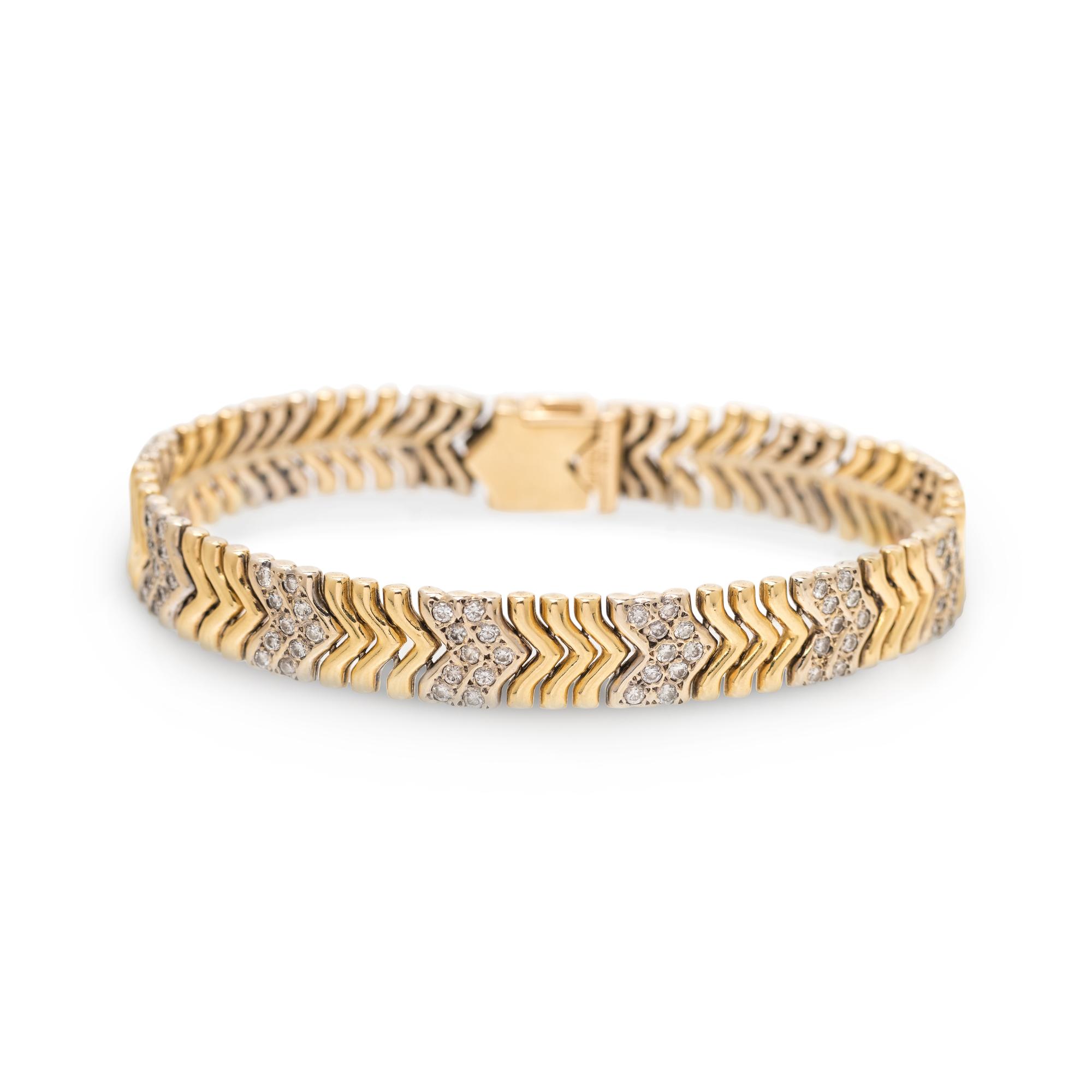 YELLOW GOLD AND DIAMOND BRACELET