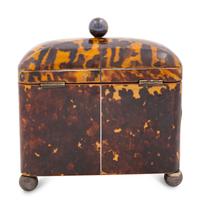 A George III Tortoiseshell Tea Caddy