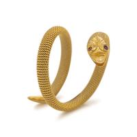 YELLOW GOLD AND RUBY SNAKE RING