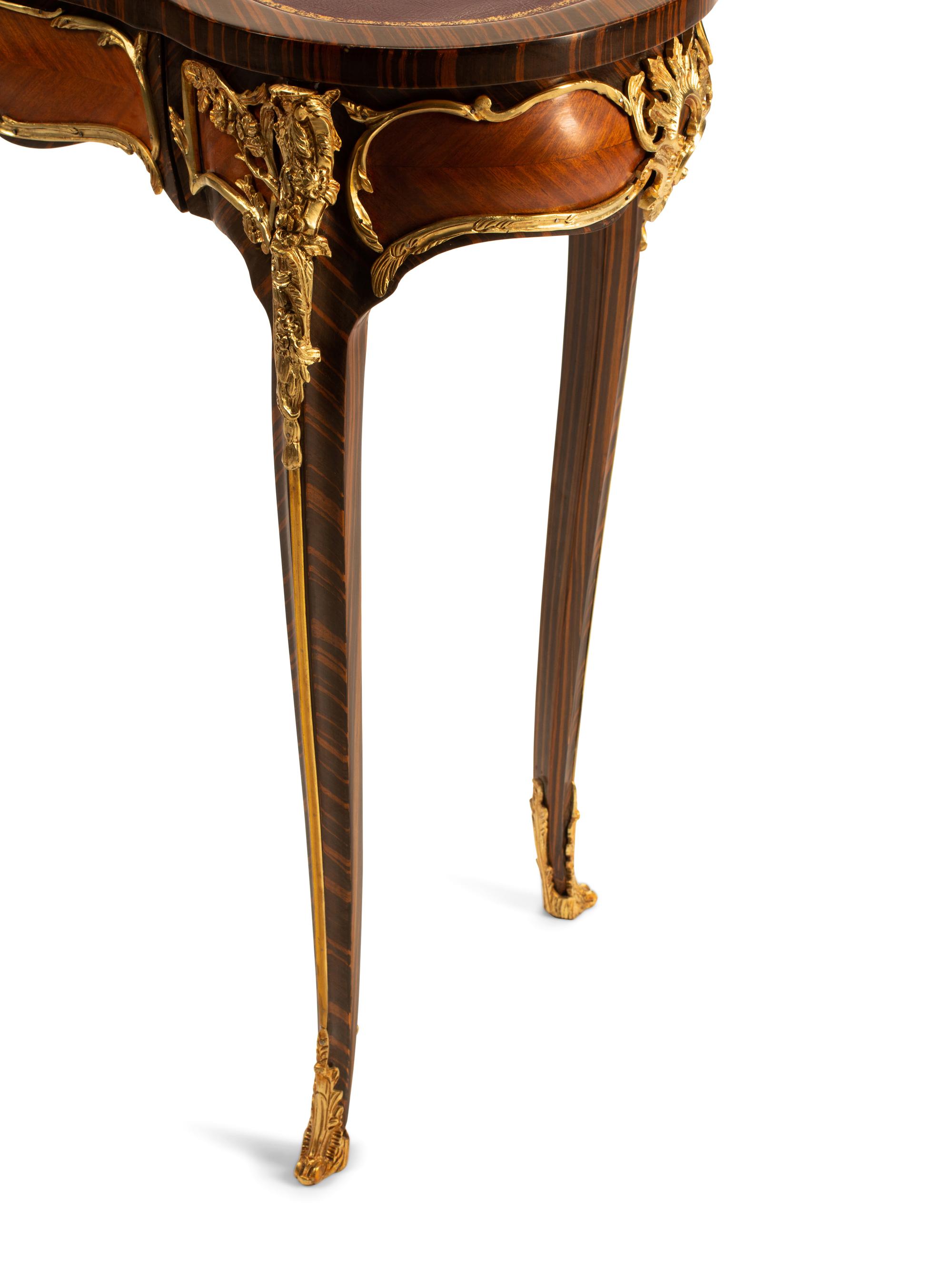 A Louis XV Style Gilt Metal Mounted Cartonnier Desk