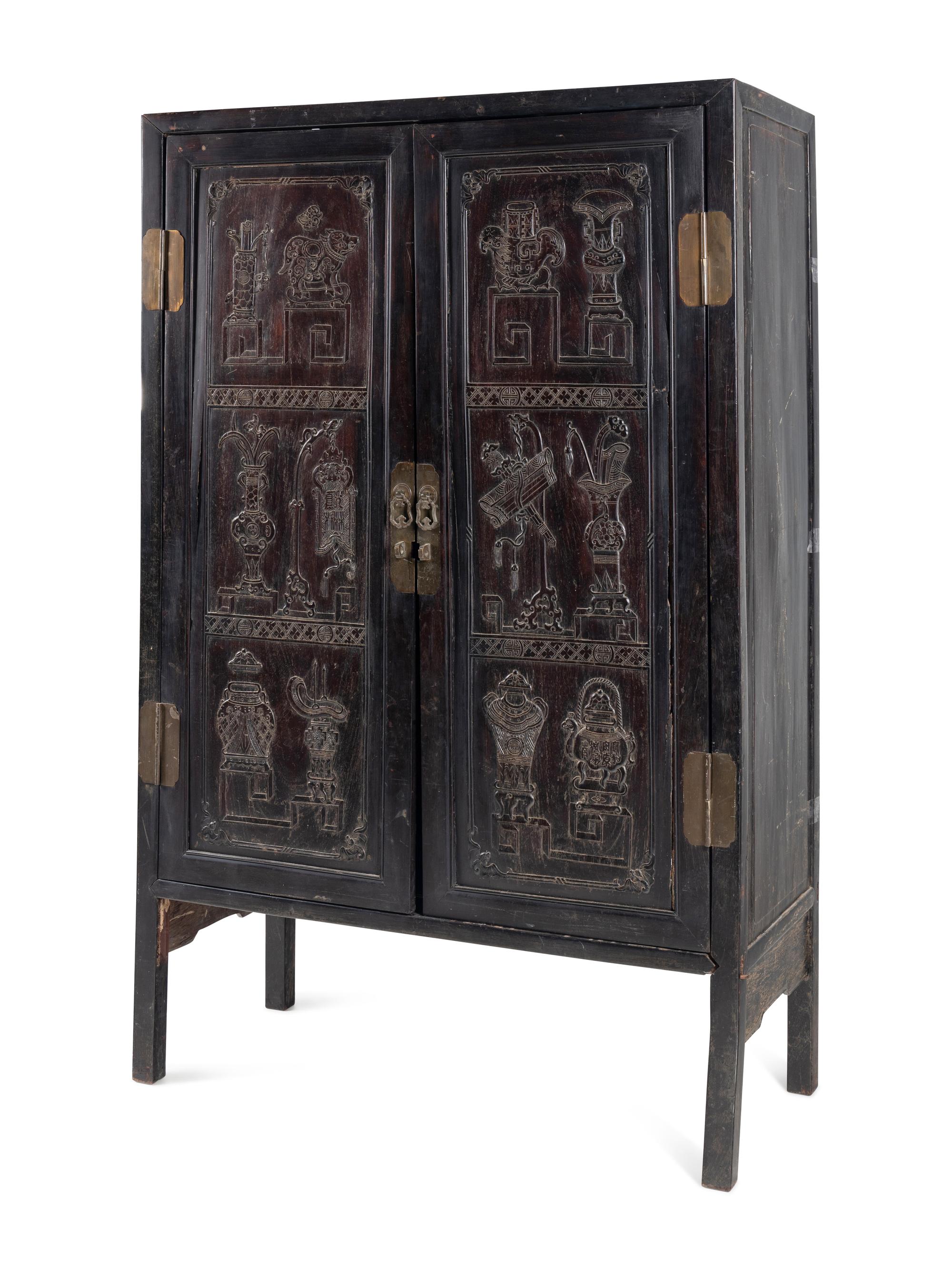 A Chinese Mixwood Cabinet