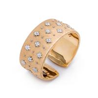 MARIO BUCCELLATI, YELLOW GOLD AND DIAMOND CUFF BRACELET