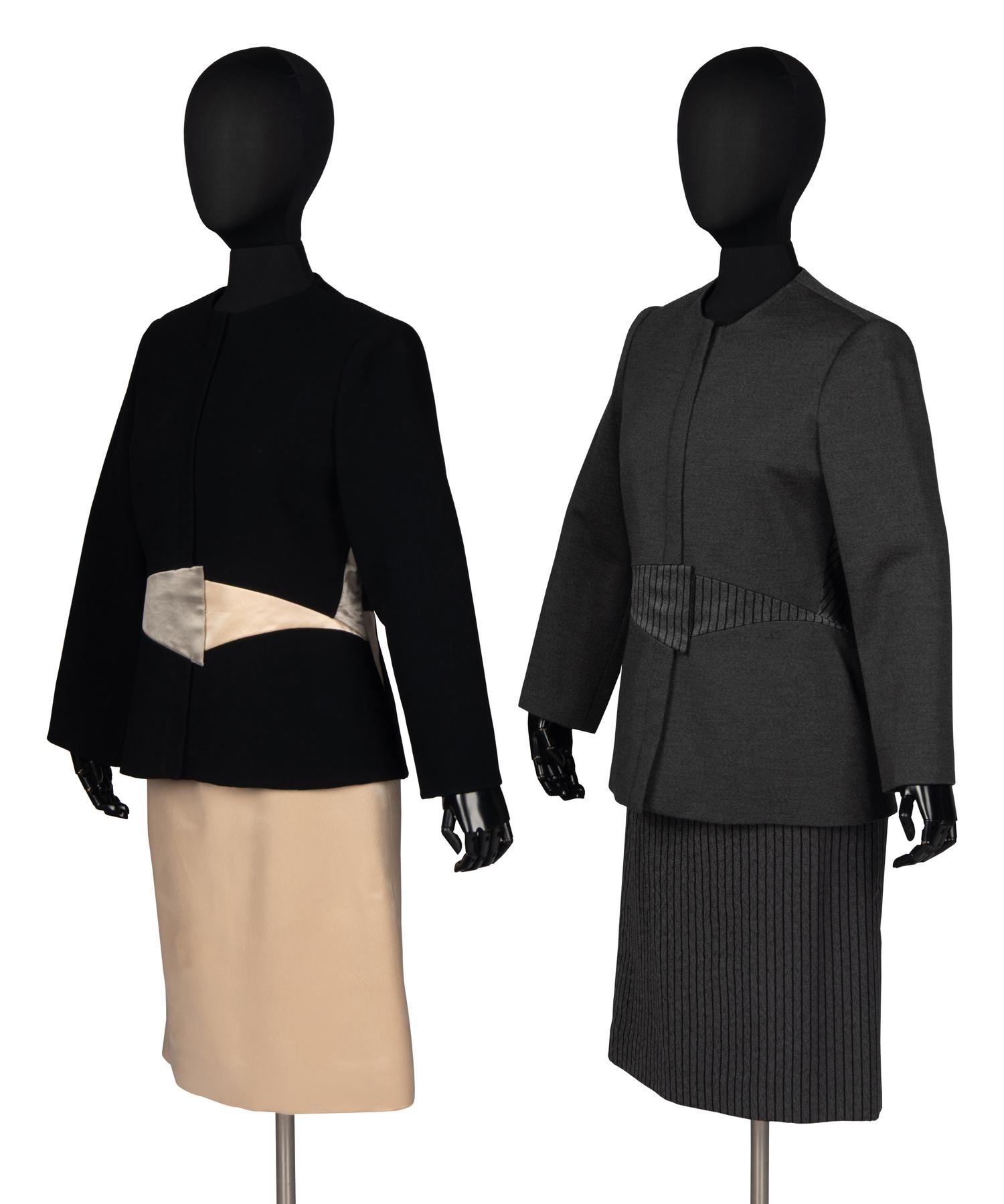 Two Geoffrey Beene Skirt Suits, Late 1990s