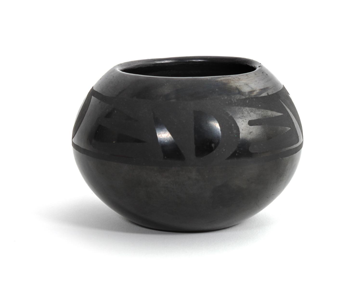 Marie and Santana Martinez (1887-1980/1909-2001), San Ildefonso Height 2 1/2 x diameter 4 1/2 inches.
