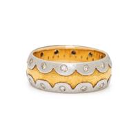 YELLOW GOLD, PLATINUM AND DIAMOND BAND