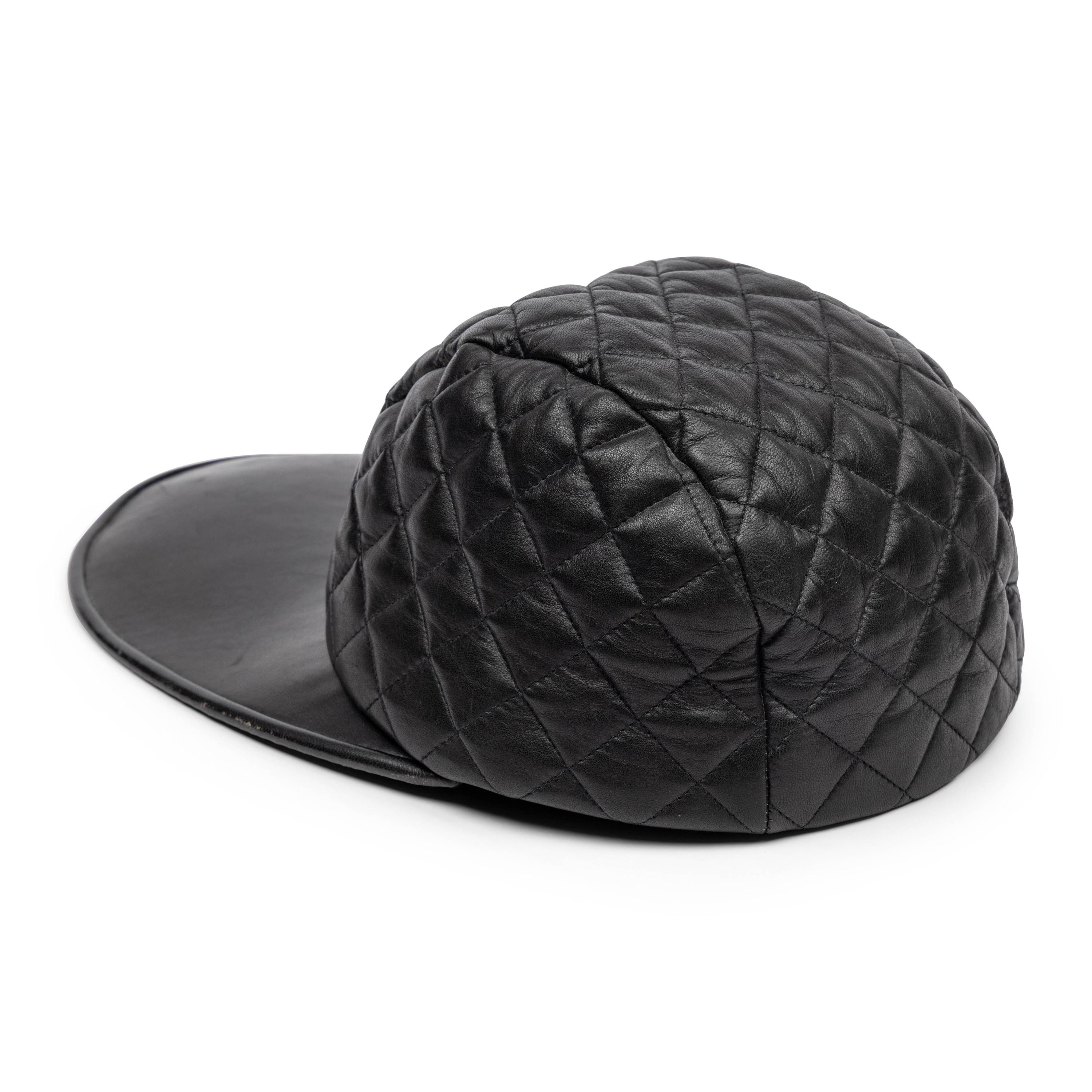 Chanel, Quilted Leather Cap, 1990's