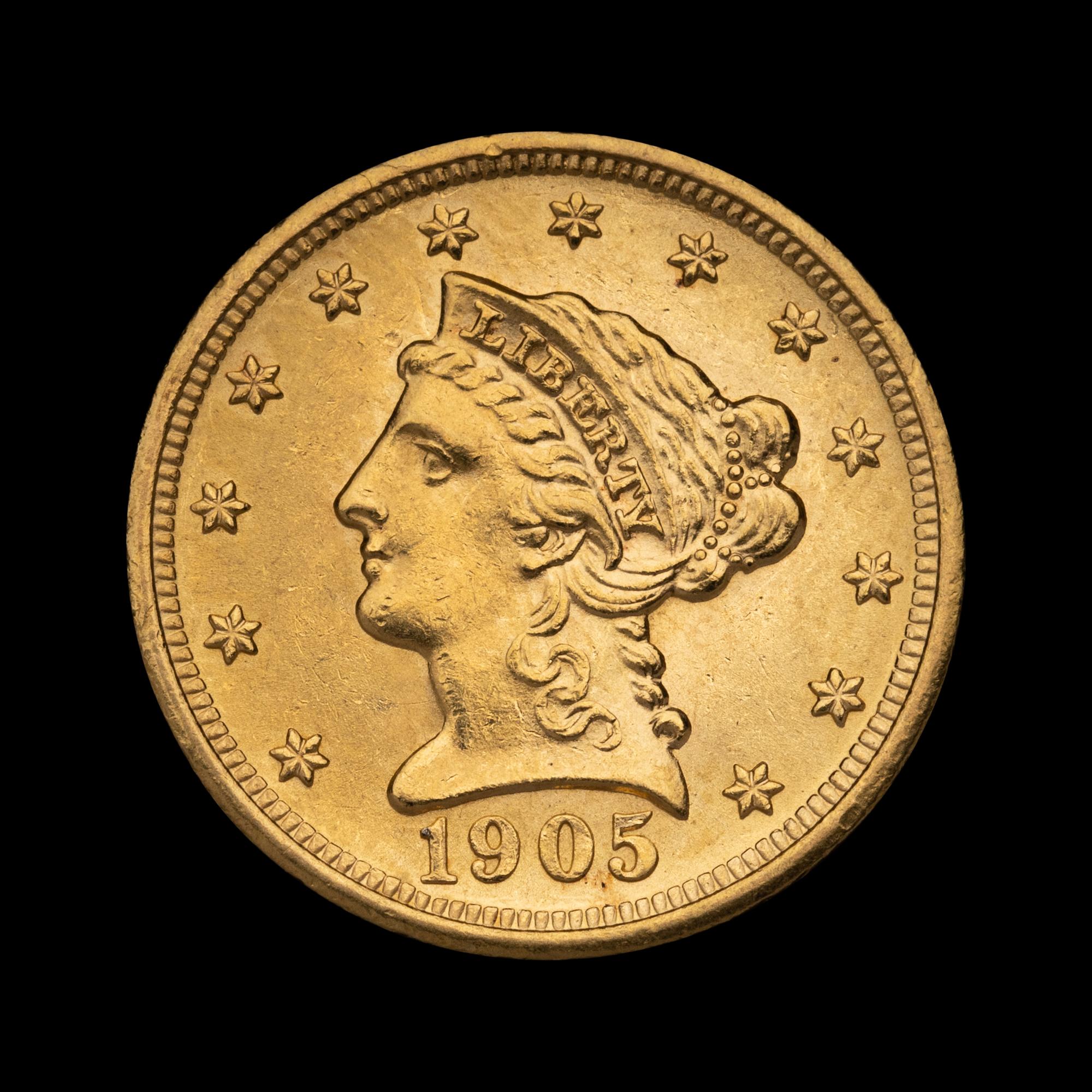 A 1905 Liberty Head $2.50 Gold Coin