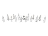 A Collection of Fifteen English and American Silver Casters