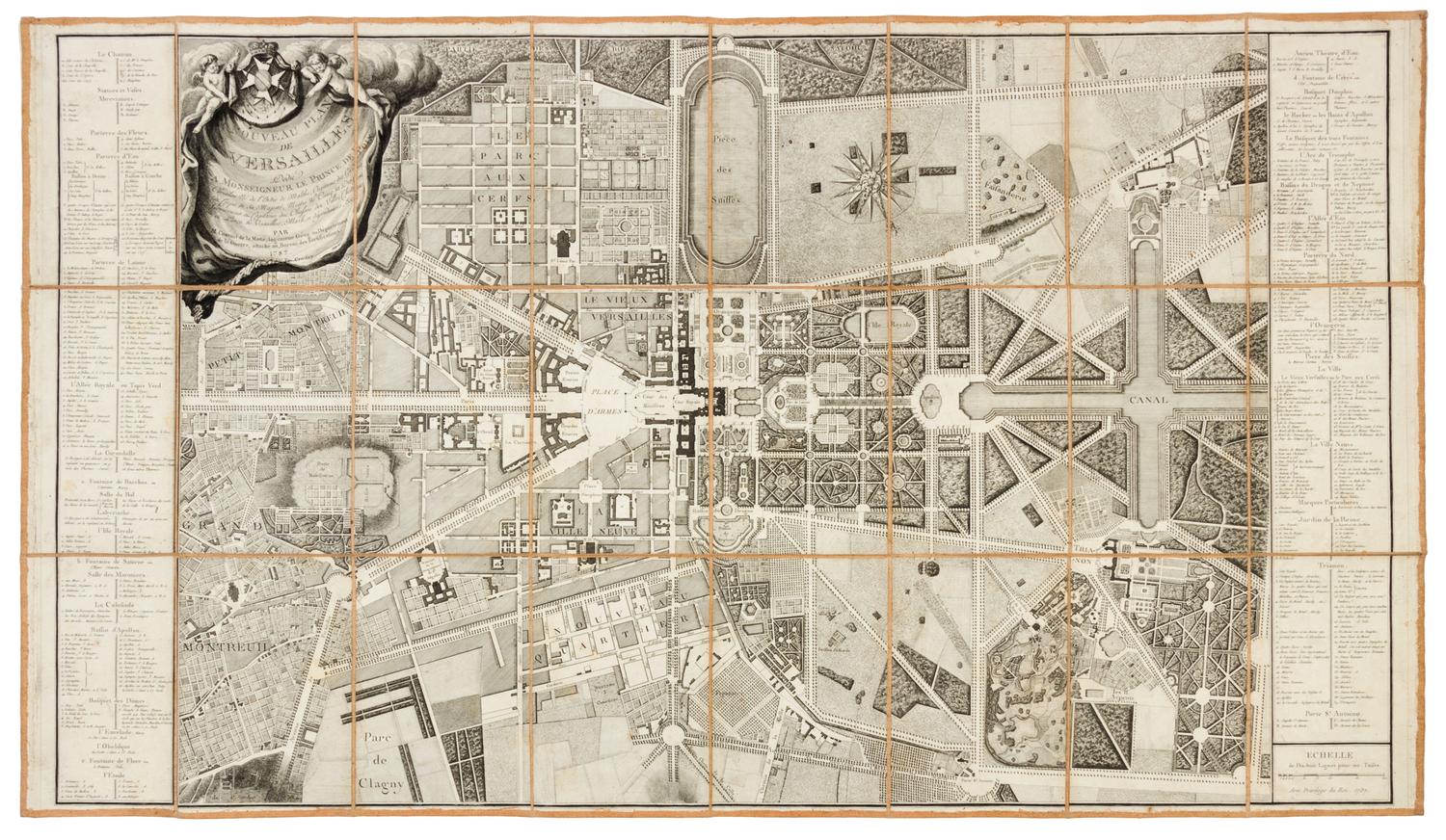 [VERSAILLES]. CONTANT DE LA MOTTE, M. Nouveau Plan de Versailles. Paris: Avec Privilége du Roi, 1787.