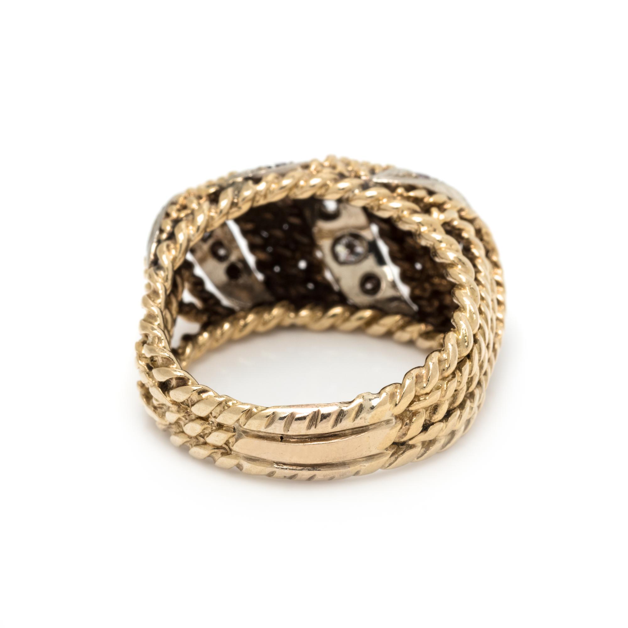 BICOLOR GOLD AND DIAMOND RING