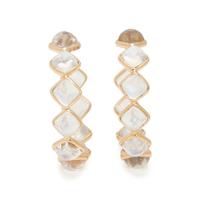 MOONSTONE HOOP EARRINGS