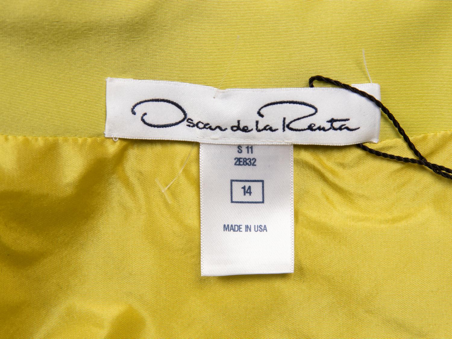 Oscar de la Renta, Embellished Chartreuse Coatdress, 2011