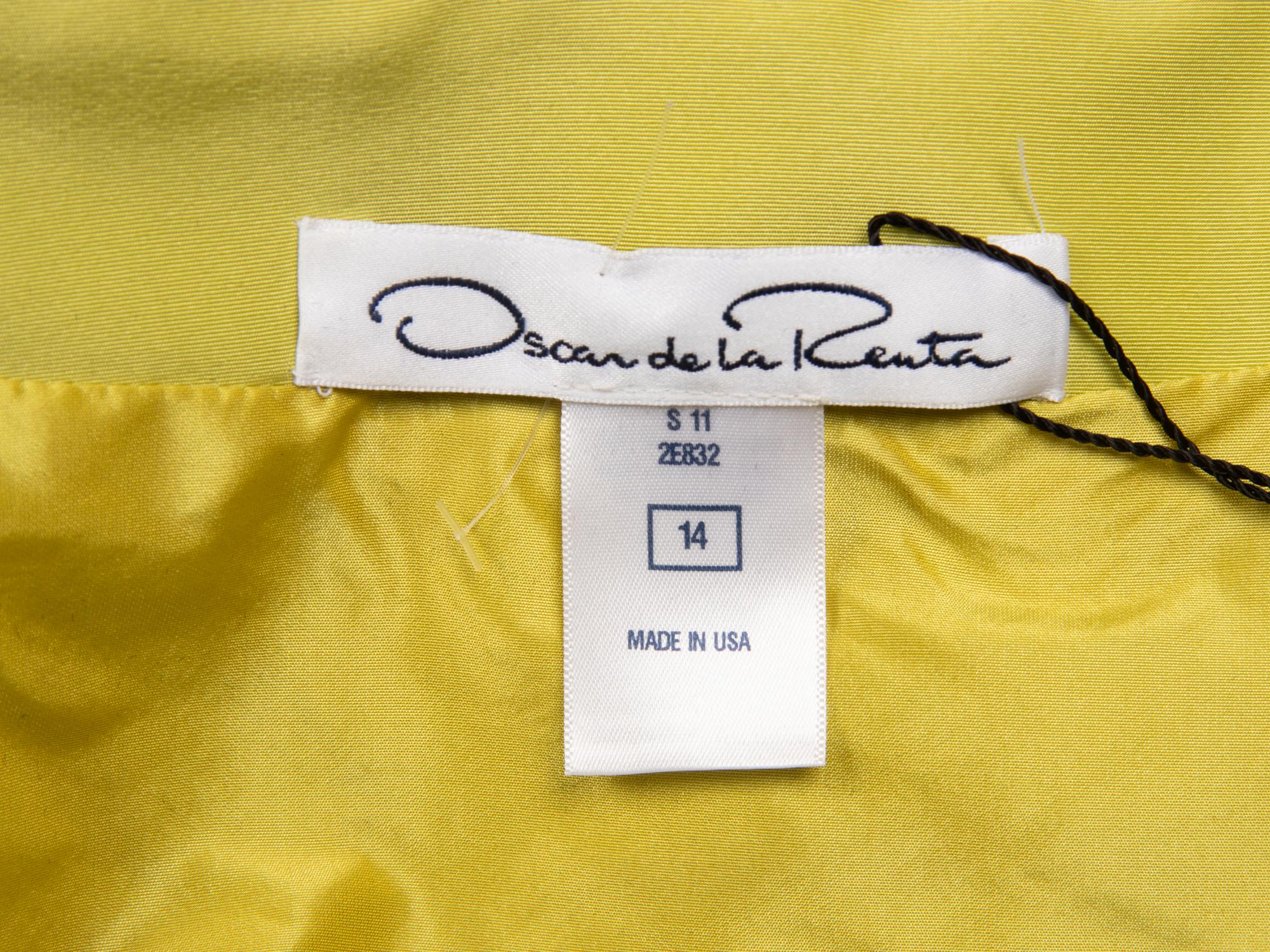 Oscar de la Renta, Embellished Chartreuse Coatdress, 2011