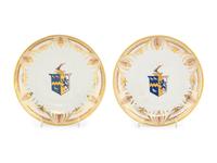A Near Pair of Barr, Flight and Barr Porcelain Armorial Plates