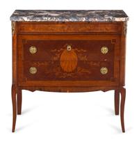 A Louis XV Style Marquetry Commode
