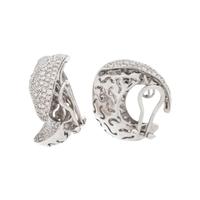 WHITE GOLD AND DIAMOND EARCLIPS