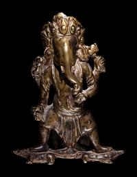 An Indian Brass Figure of Ganesha