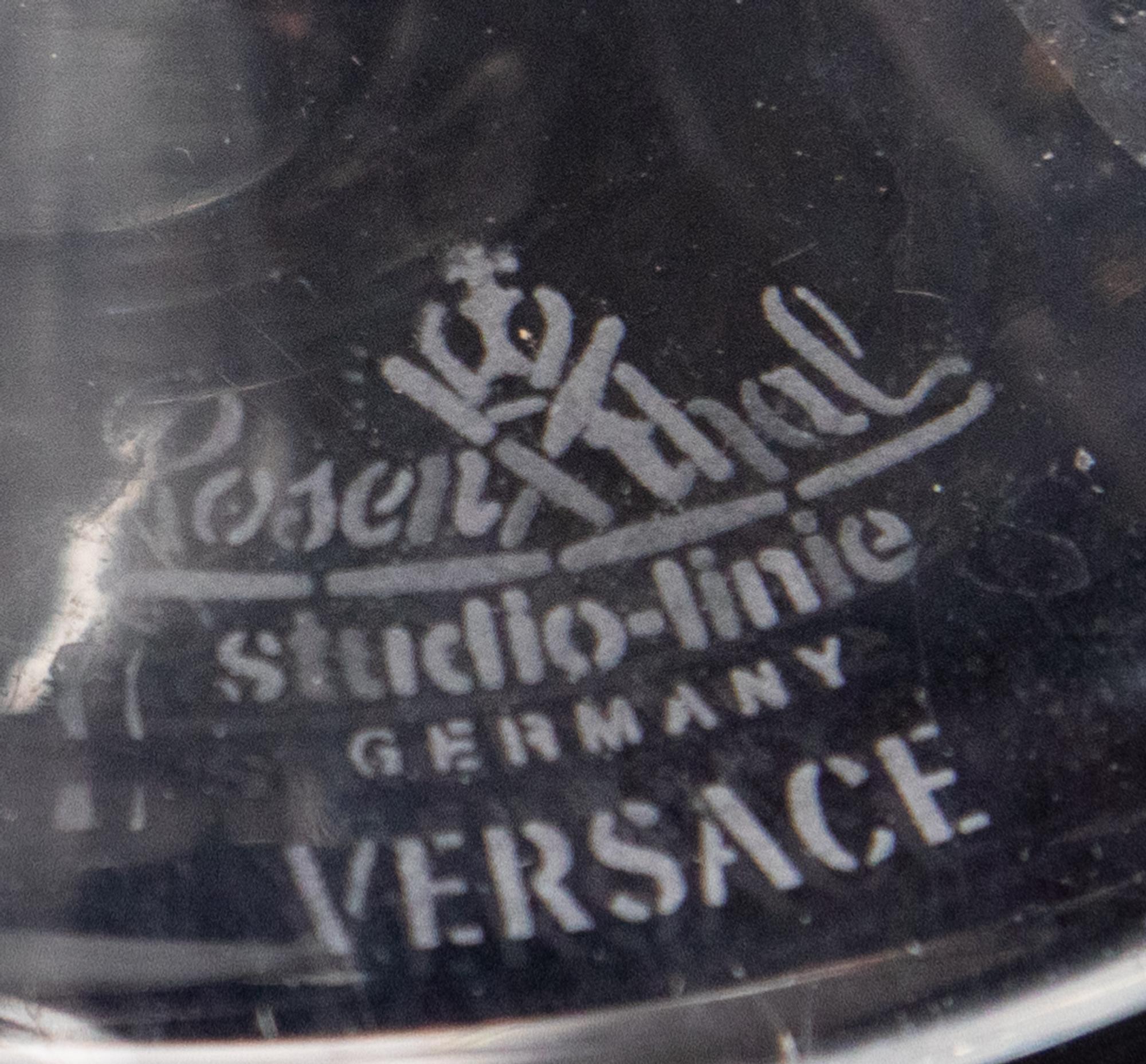 A Set of Eight Versace Wine Glasses