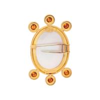 ELIZABETH LOCKE, CAMEO AND CITRINE BROOCH