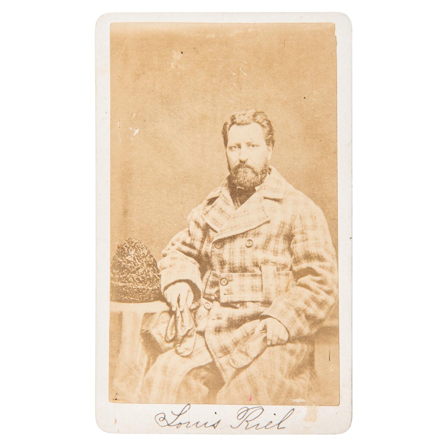 Métis Leader, Louis Riel, Exceptionally Rare Autographed CDV