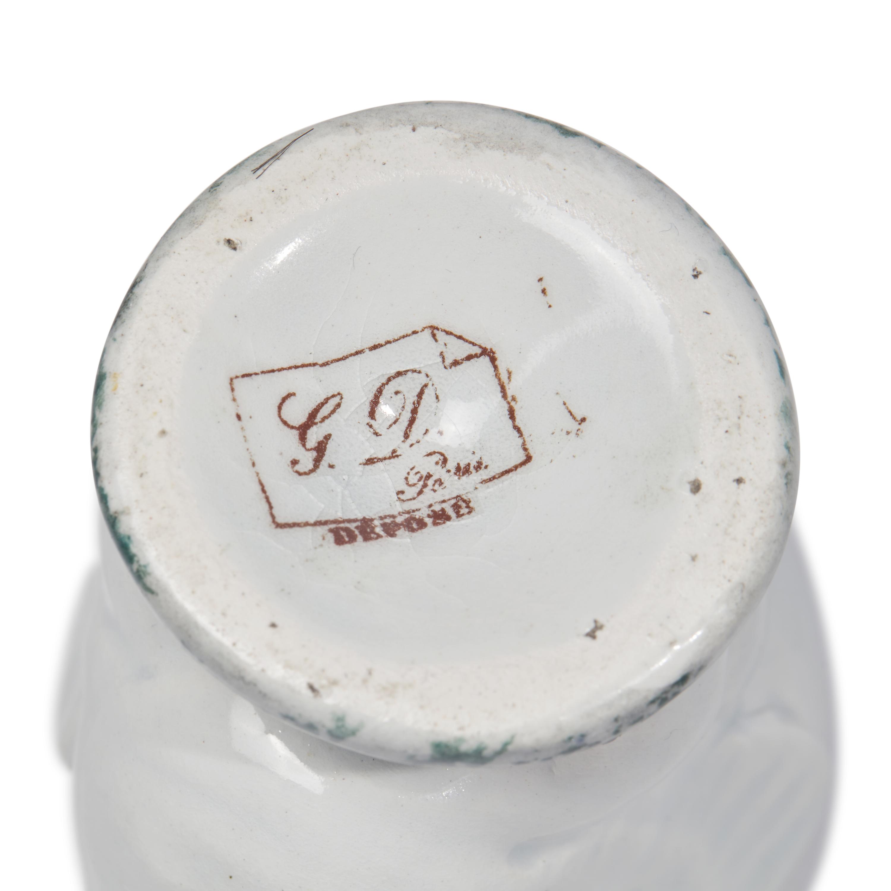 A French Majolica Swan Form Server