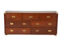 A British Colonial Brass Mounted Campaign Style Dresser — 20th Century