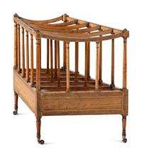 An English Satinwood and Rosewood Canterbury