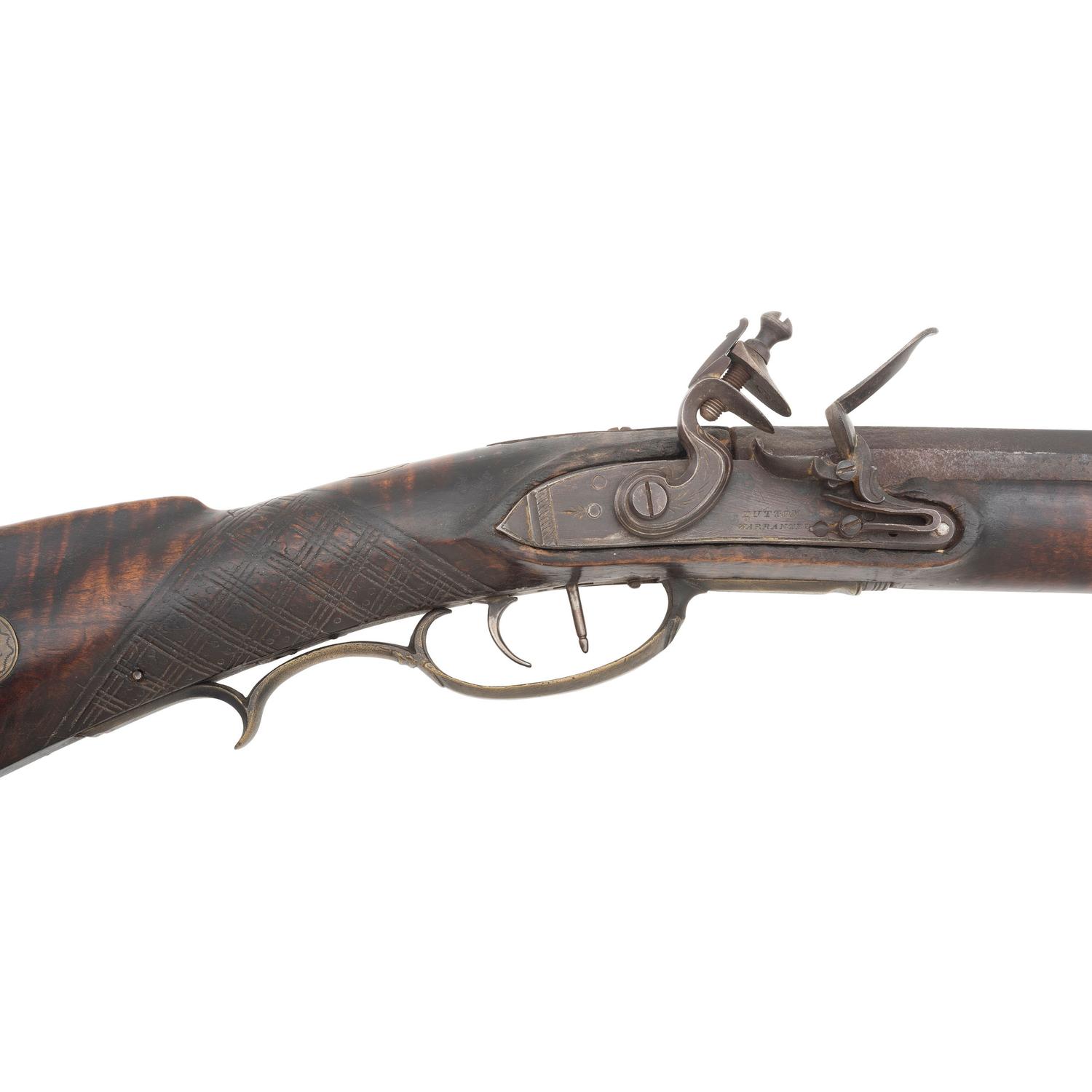 Full Stock Flintlock Rifle Signed H Gibbs