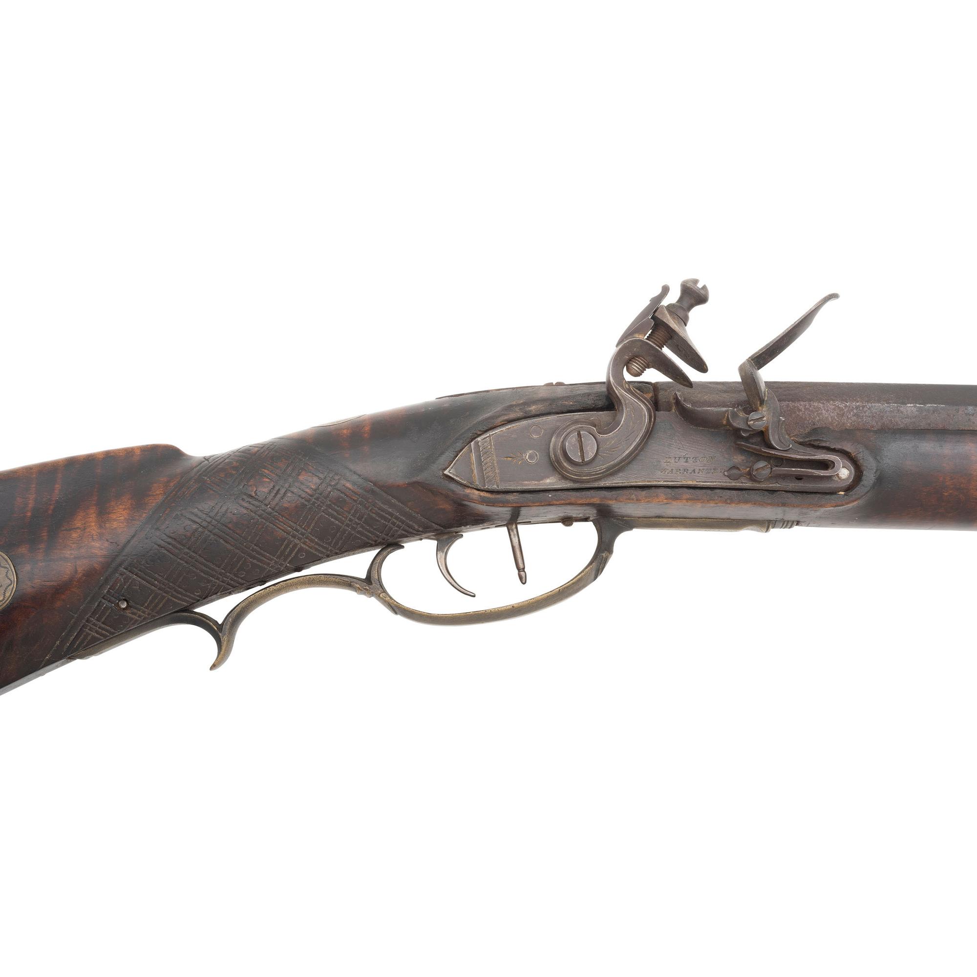 Full Stock Flintlock Rifle Signed H Gibbs