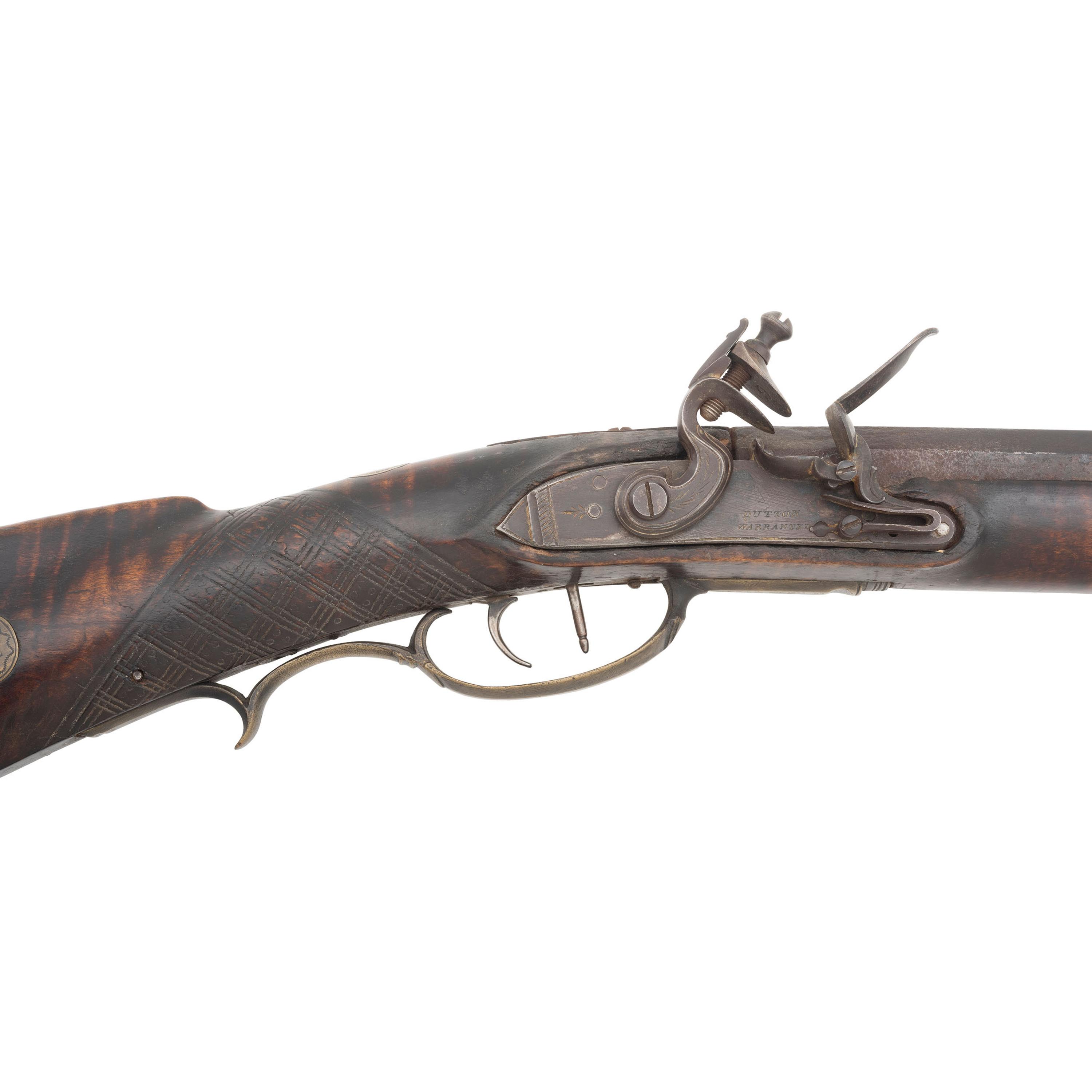 Full Stock Flintlock Rifle Signed H Gibbs