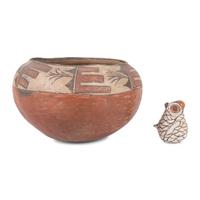 Zuni Owl and Zia Bowl