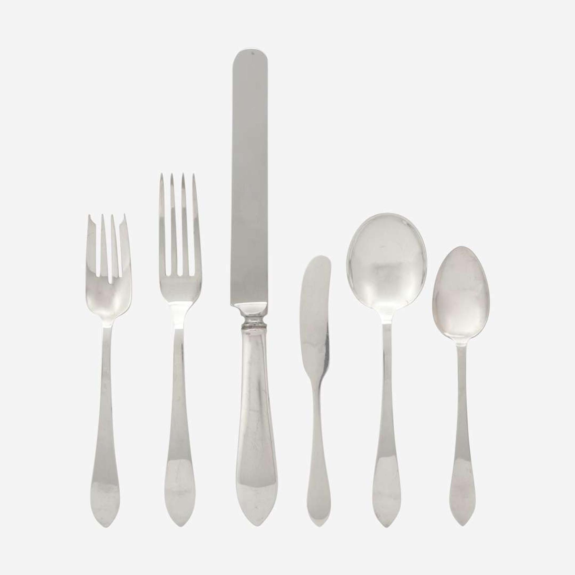 A sterling silver flatware service in the "Faneuil" pattern Tiffany & Co., New York, NY, 20th century